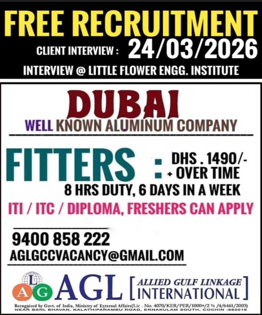 fitters, dubai, free recruitment