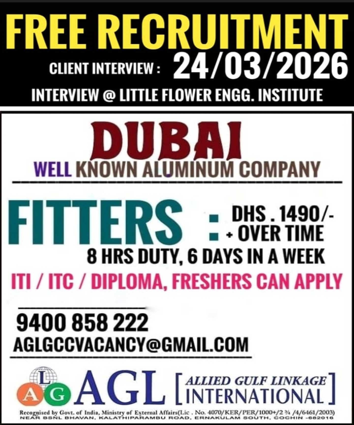 fitters, dubai, free recruitment
